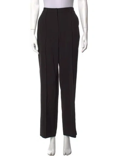 Pre-owned Reformation Straight Leg Pants In Black