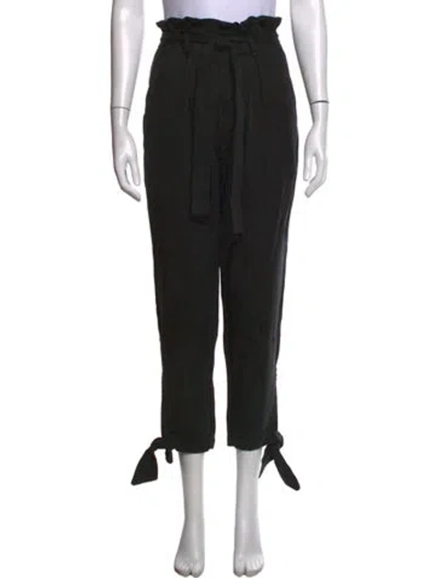 Pre-owned Reformation Straight Leg Pants In Black