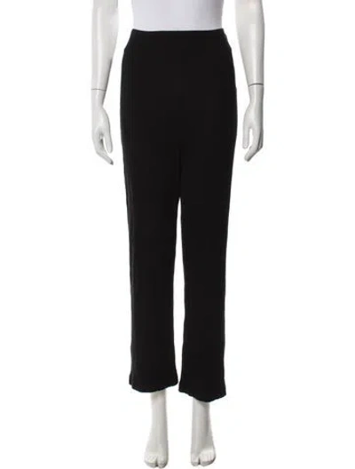 Pre-owned Reformation Straight Leg Pants In Black