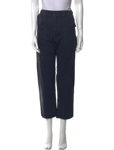 Pre-owned Reformation Straight Leg Pants In Blue