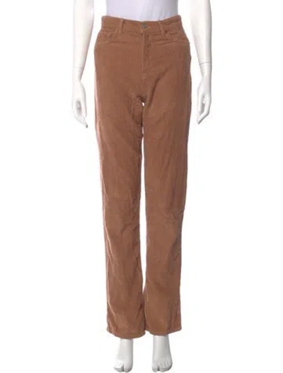 Pre-owned Reformation Straight Leg Pants In Brown