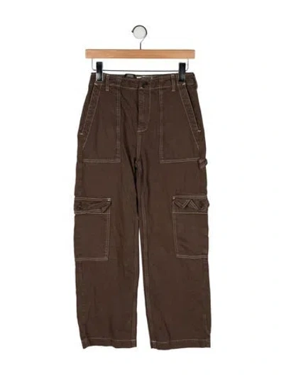 Pre-owned Reformation Straight Leg Pants In Brown