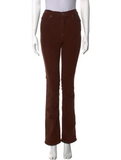 Pre-owned Reformation Straight Leg Pants In Brown