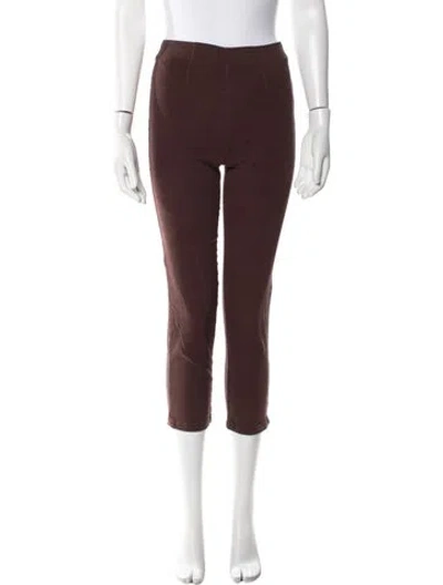 Pre-owned Reformation Straight Leg Pants In Brown