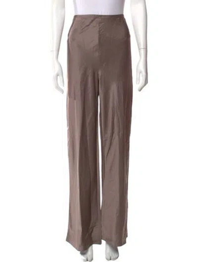 Pre-owned Reformation Straight Leg Pants In Brown