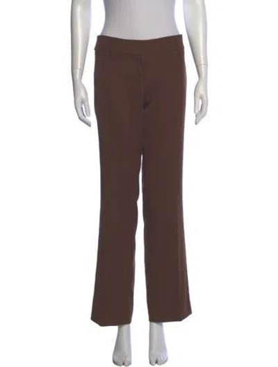 Pre-owned Reformation Straight Leg Pants In Brown