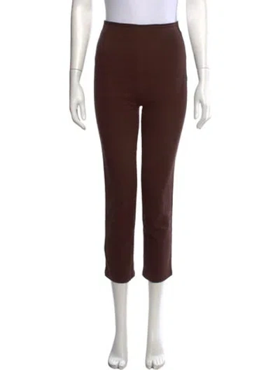 Pre-owned Reformation Straight Leg Pants In Brown