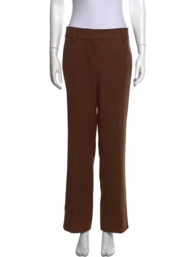 Pre-owned Reformation Straight Leg Pants In Brown
