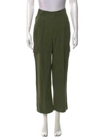 Pre-owned Reformation Straight Leg Pants In Green