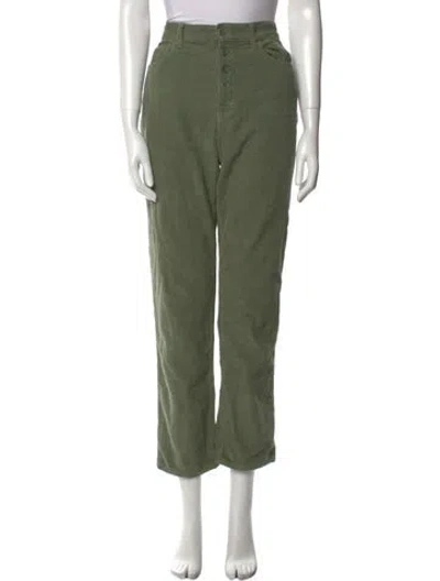 Pre-owned Reformation Straight Leg Pants In Green
