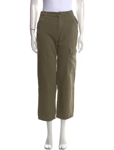 Pre-owned Reformation Straight Leg Pants In Green