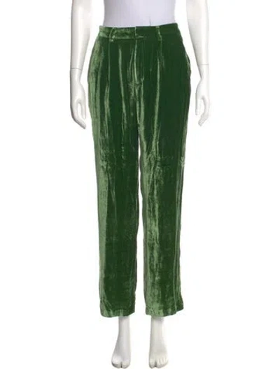 Pre-owned Reformation Straight Leg Pants In Green