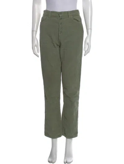 Pre-owned Reformation Straight Leg Pants In Green