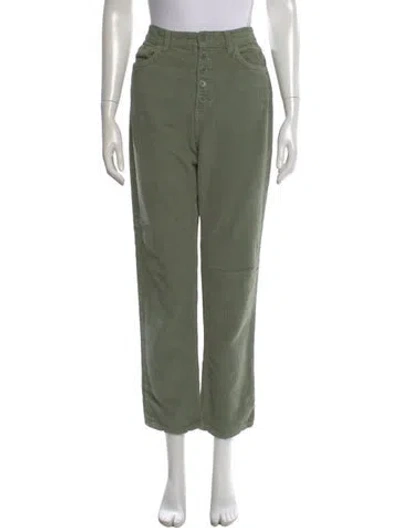 Pre-owned Reformation Straight Leg Pants In Green