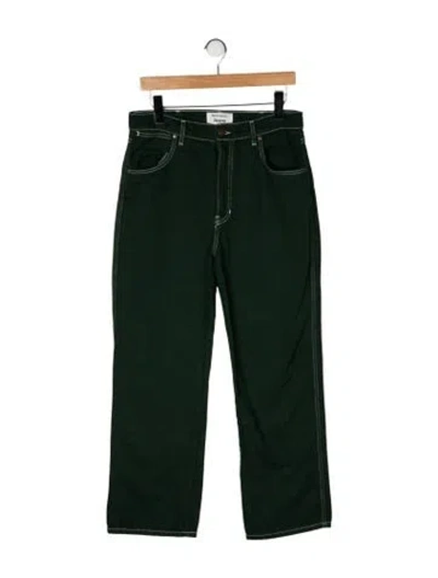 Pre-owned Reformation Straight Leg Pants In Green