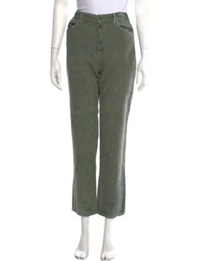 Pre-owned Reformation Straight Leg Pants In Green
