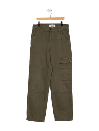 Pre-owned Reformation Straight Leg Pants In Green