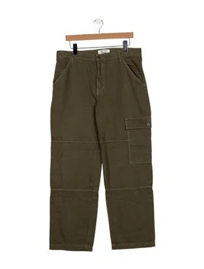 Pre-owned Reformation Straight Leg Pants In Green