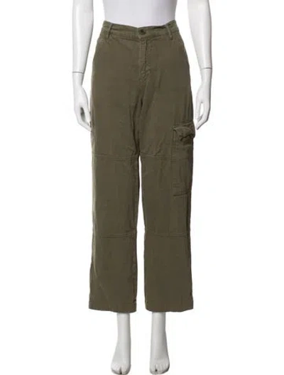 Pre-owned Reformation Straight Leg Pants In Green