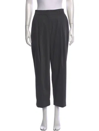 Pre-owned Reformation Straight Leg Pants In Grey