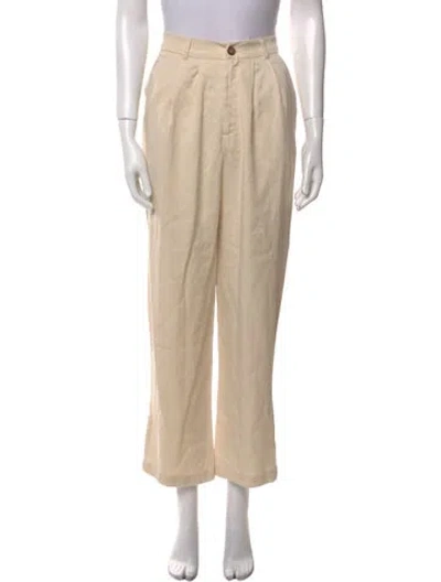 Pre-owned Reformation Straight Leg Pants In Neutral