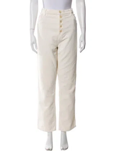 Pre-owned Reformation Straight Leg Pants In Neutral