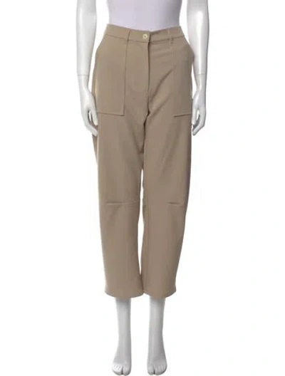 Pre-owned Reformation Straight Leg Pants In Neutral