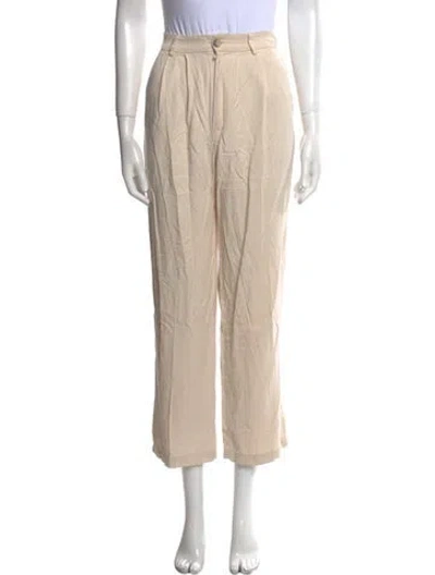 Pre-owned Reformation Straight Leg Pants In Neutral