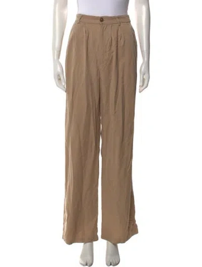 Pre-owned Reformation Straight Leg Pants In Neutral