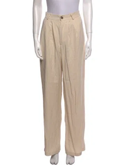 Pre-owned Reformation Straight Leg Pants In Neutral