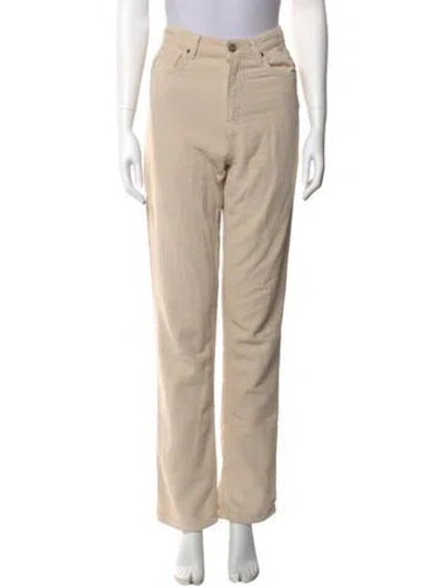 Pre-owned Reformation Straight Leg Pants In Neutral