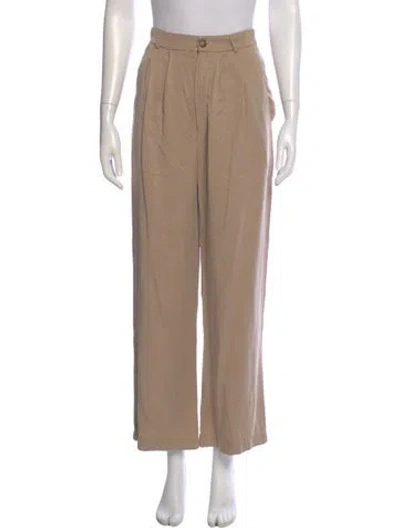 Pre-owned Reformation Straight Leg Pants In Neutral