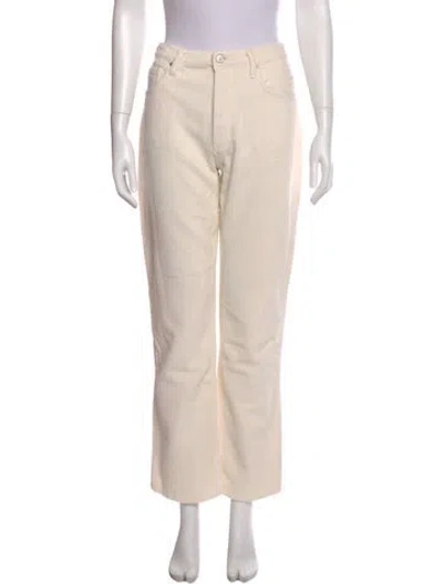 Pre-owned Reformation Straight Leg Pants In Neutral
