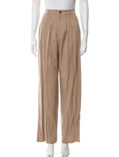 Pre-owned Reformation Straight Leg Pants In Neutral