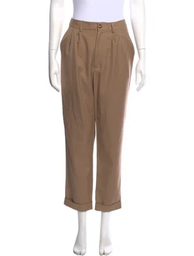 Pre-owned Reformation Straight Leg Pants In Neutral