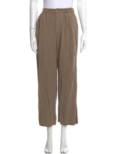 Pre-owned Reformation Straight Leg Pants In Neutral