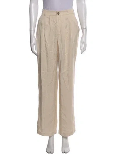 Pre-owned Reformation Straight Leg Pants In Neutral