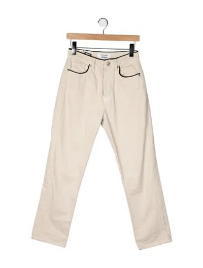 Pre-owned Reformation Straight Leg Pants In Neutral