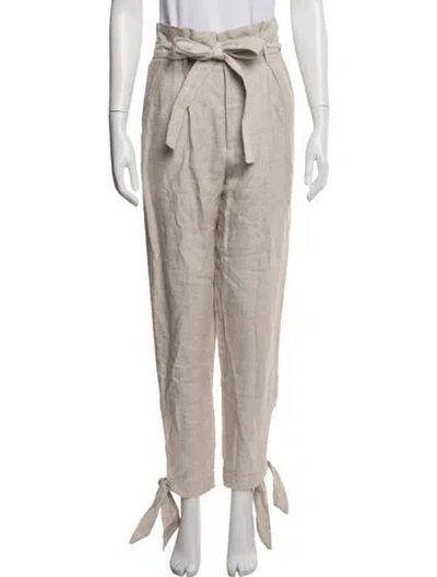 Pre-owned Reformation Straight Leg Pants In Neutral