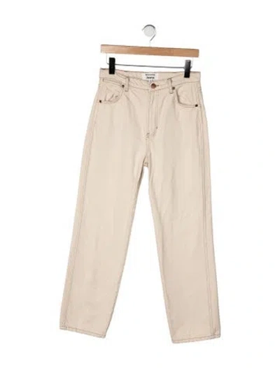 Pre-owned Reformation Straight Leg Pants In Neutral