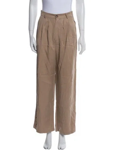 Pre-owned Reformation Straight Leg Pants In Neutrals