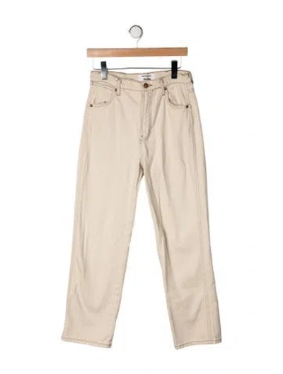 Pre-owned Reformation Straight Leg Pants In Neutrals