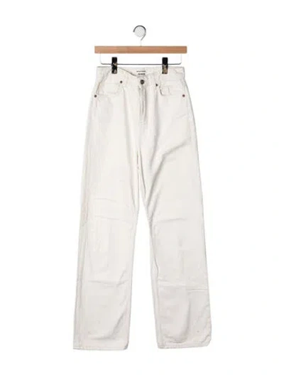Pre-owned Reformation Straight Leg Pants In Neutrals