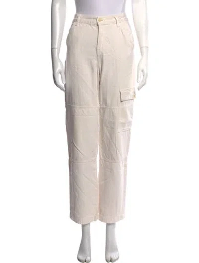 Pre-owned Reformation Straight Leg Pants In Neutrals