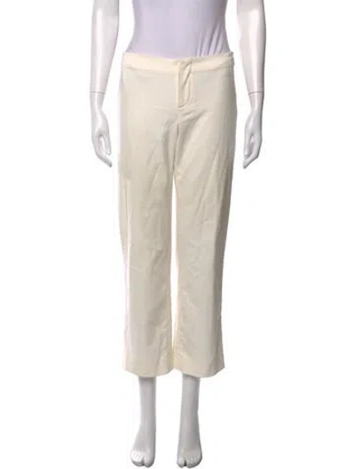 Pre-owned Reformation Straight Leg Pants In Neutrals