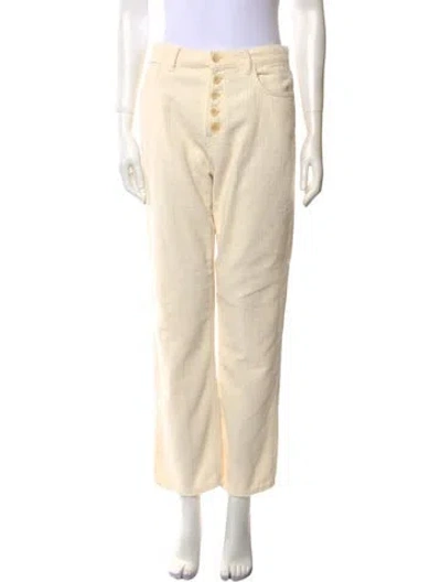 Pre-owned Reformation Straight Leg Pants In White