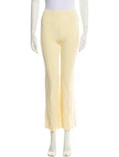 Pre-owned Reformation Straight Leg Pants In Yellow