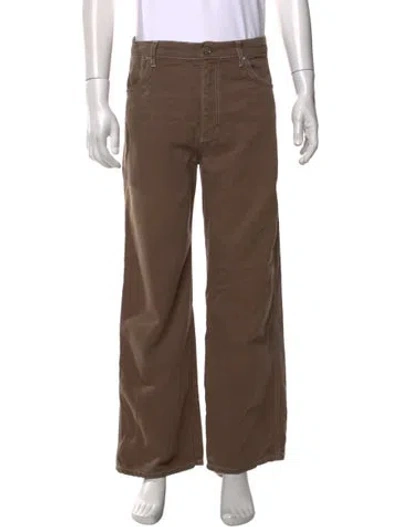 Pre-owned Reformation Straight-leg Jeans In Brown