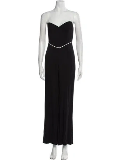Pre-owned Reformation Strapless Jumpsuit In Black