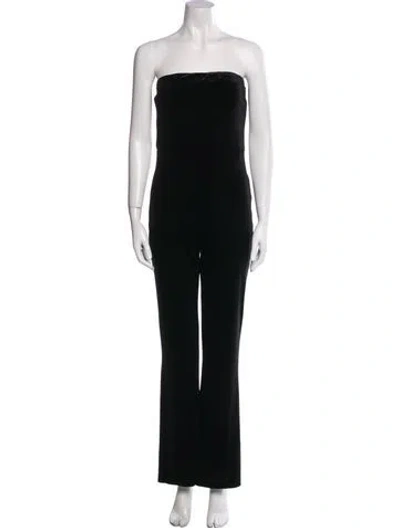 Pre-owned Reformation Strapless Jumpsuit In Black